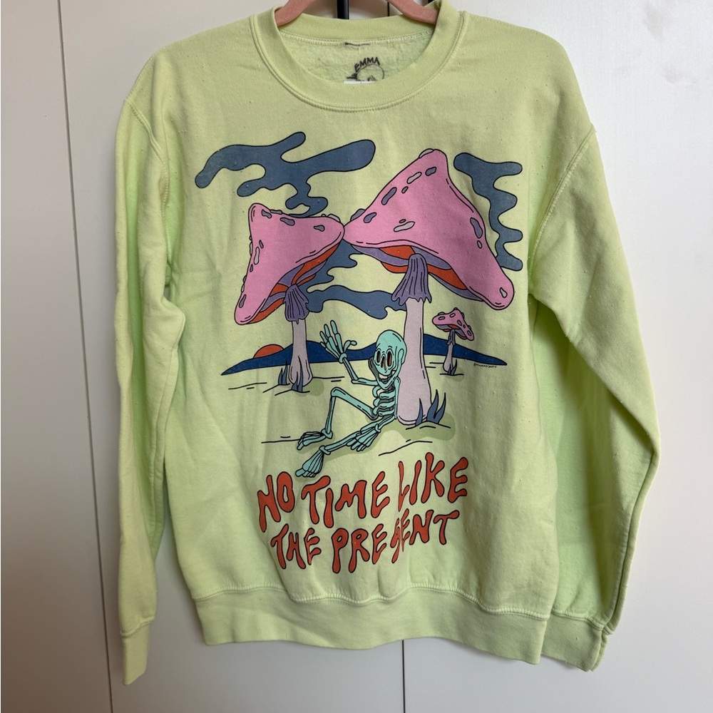 Graphic Sweatshirt with Mushroom Design
